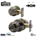 Deguard :Premium Entry Combo Lockset - UL Listed - KW1 Keyway - Antique Brass Finish DBL01-AB-KW1